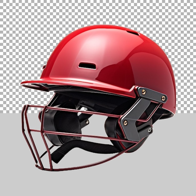 PSD cricket helmet on transparent background