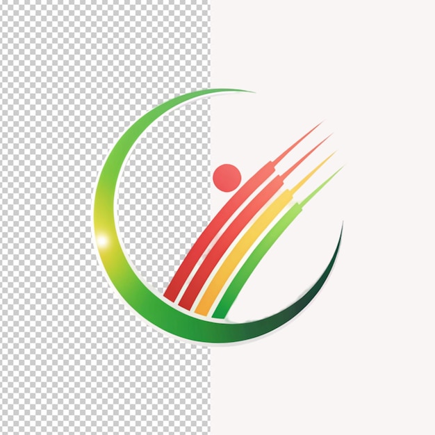 PSD cricket logo on transparent background