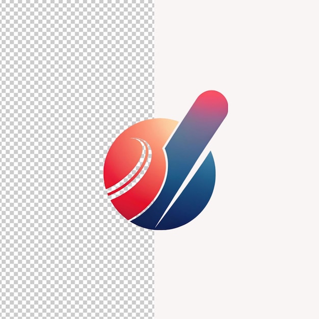 PSD cricket logo on transparent background