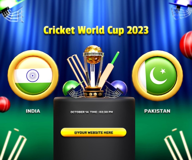 Cricket world cup groepsfase india vs pakistan wedstrijdbanner