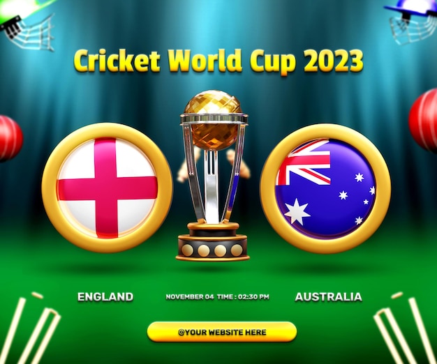 PSD cricket world cup group stage india vs australia match banner