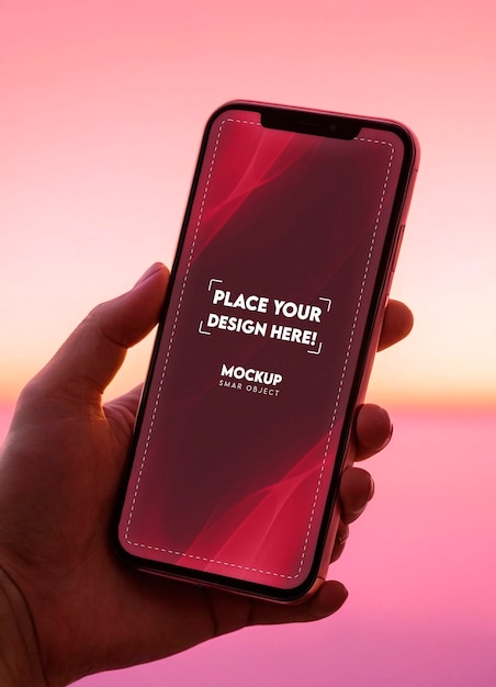 Crimson Red mobiele mockup
