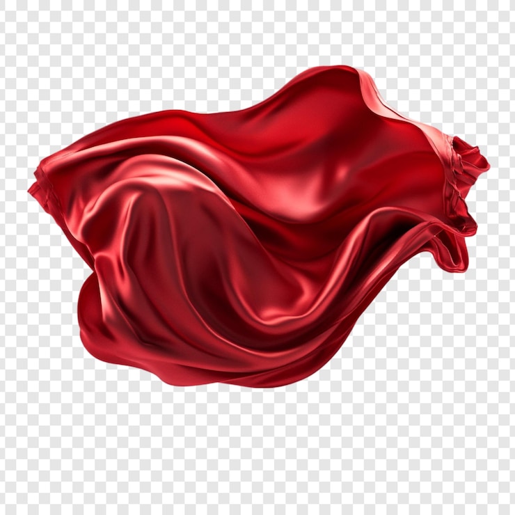 PSD crimson silk swirl динамический 3d-рендер текущей ткани