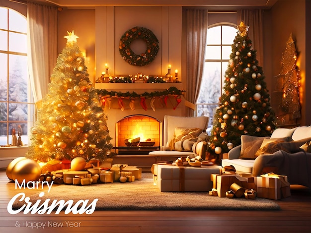 PSD リアルな画像でクリスマスの願い