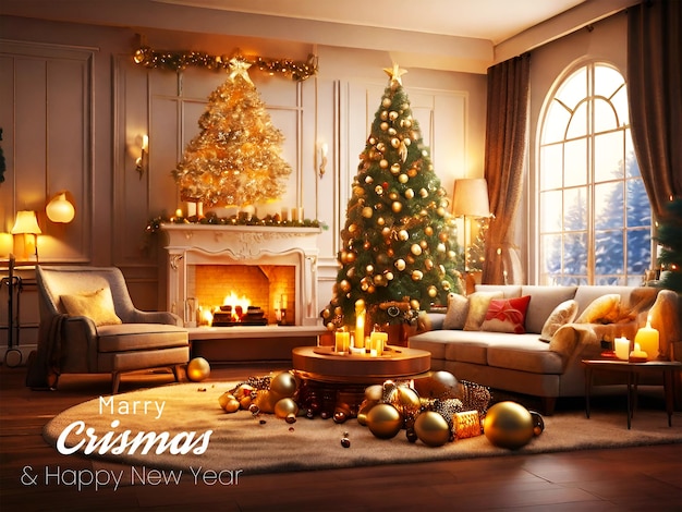 PSD crismas wish with realistic images