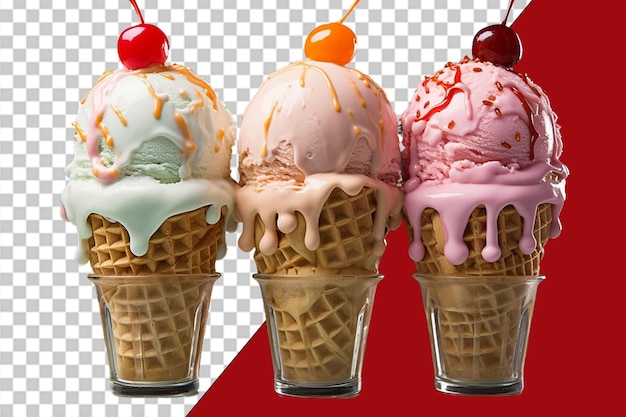 PSD crisp and clear pngs of frozen treats