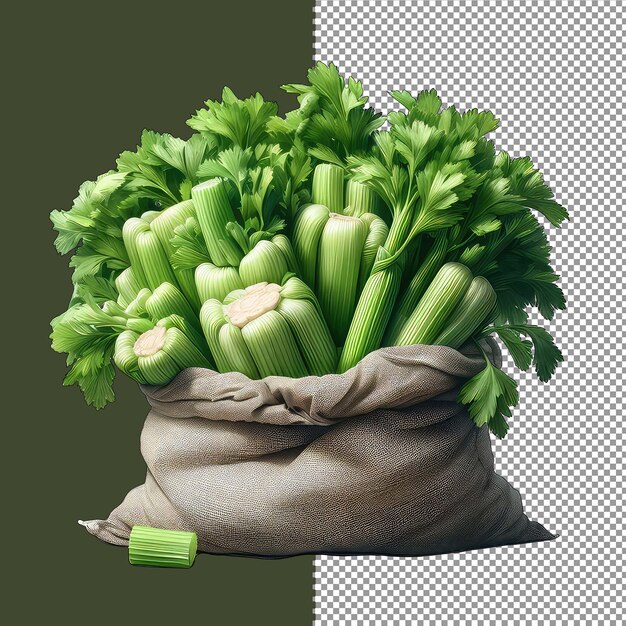 PSD crisp green celery png