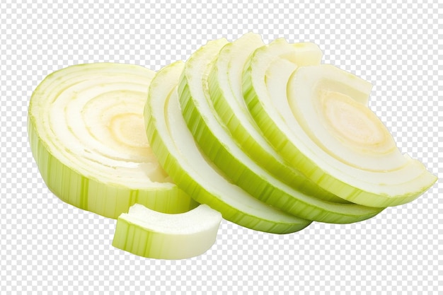 Crisp Sliced Leek for Flavorful Dishes with Isolated Background z izolowanym na przezroczystym tle