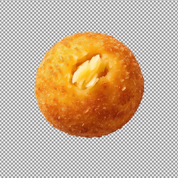 Crispy cheese ball isolated on white background