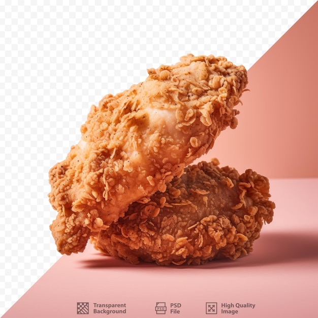 PSD crispy chicken against dark surface