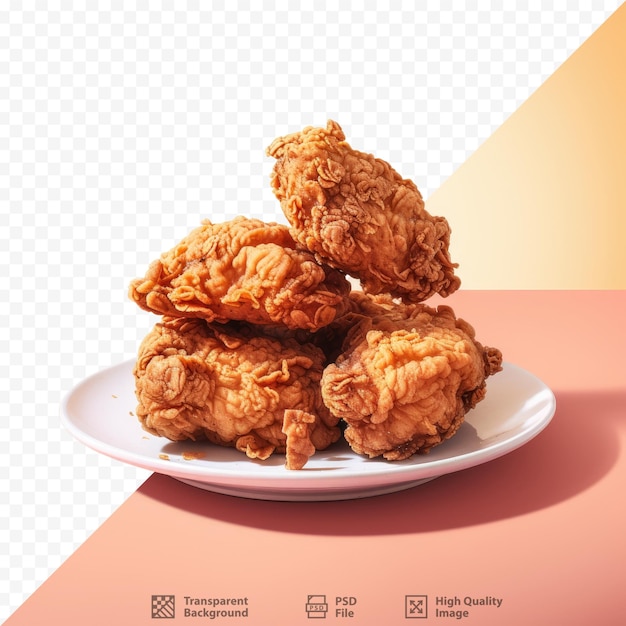 PSD crispy chicken against dark surface