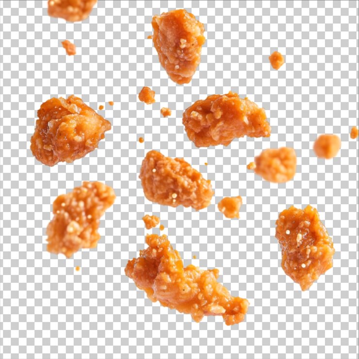 PSD crispy fried chicken pieces