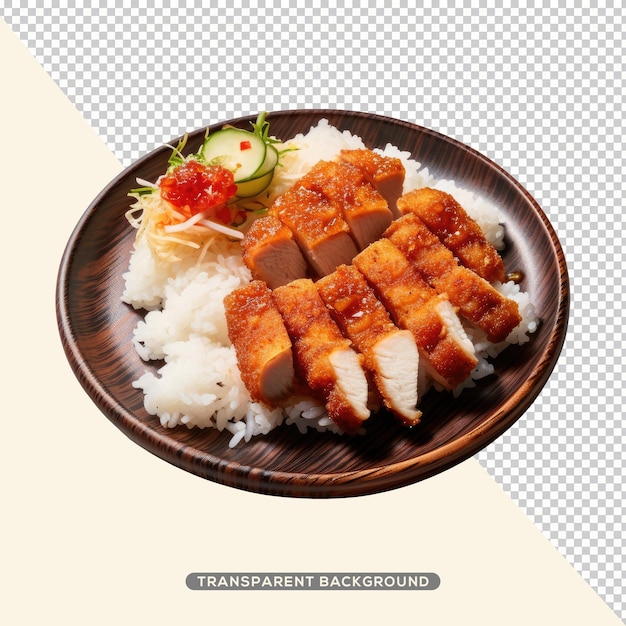 PSD crispy fried chicken or pork tonkatsu cutlet with