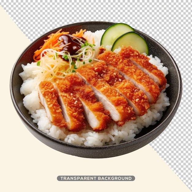 PSD crispy fried chicken or pork tonkatsu cutlet with