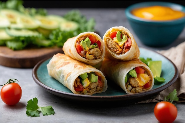 PSD crispy mexican egg rolls