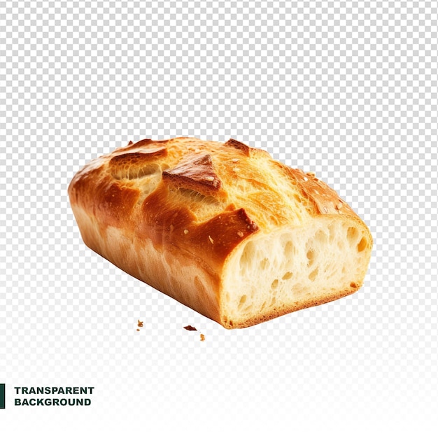 Crispy pie bread isolated on transparent background