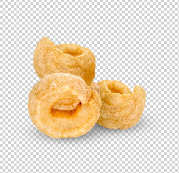 crispy pork pile of pork rind isolated premium psd