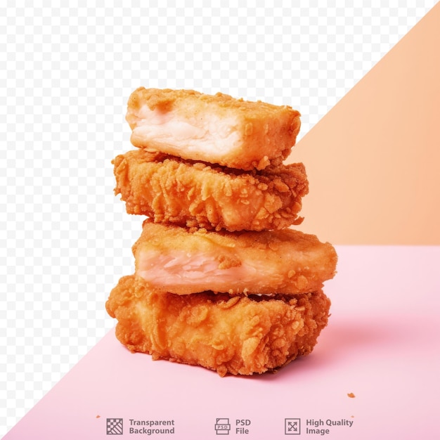 PSD crispy pork unhealthy food style on transparent background