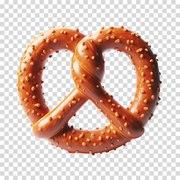 PSD un pretzel croccante con uno sfondo trasparente.