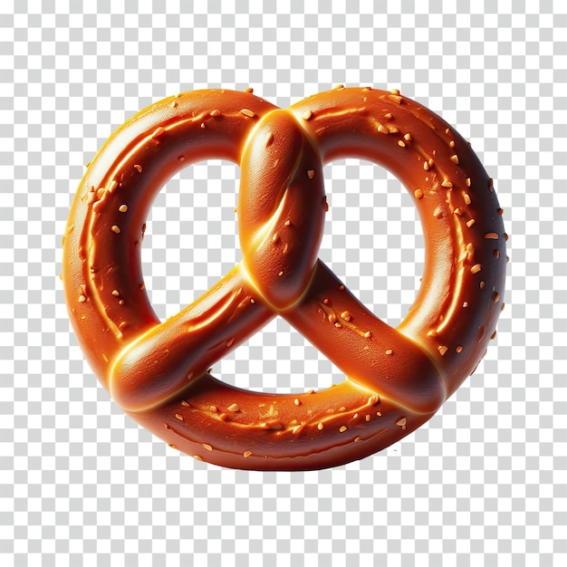 PSD un pretzel croccante con uno sfondo trasparente.