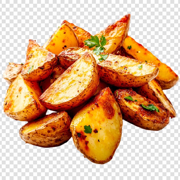 PSD хрустящие жареные картофельные клинки, приправленные и вкусные