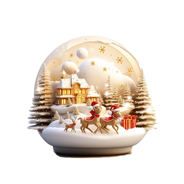 PSD cristmas globe icon image