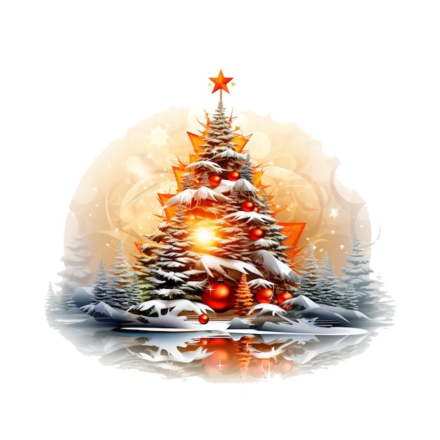 PSD cristmas tree background image