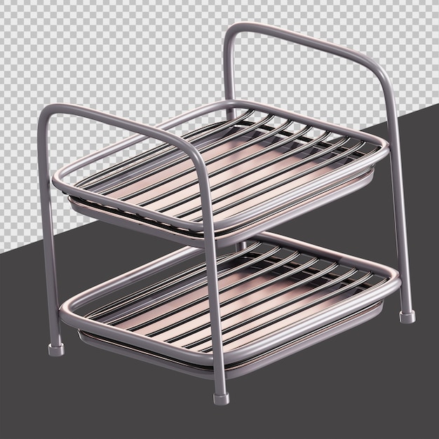 Crockery rack 3d kitchen illustrations