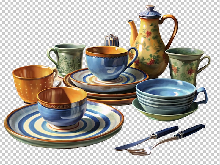 PSD crockery set