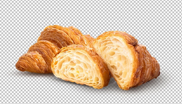 Croissant geïsoleerd op alfalaag