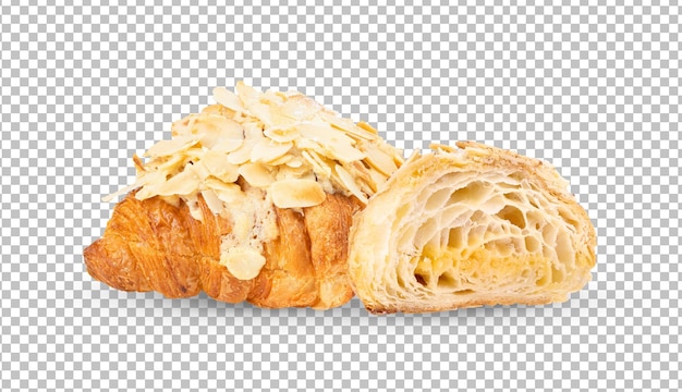 Croissant geïsoleerd op alfalaag