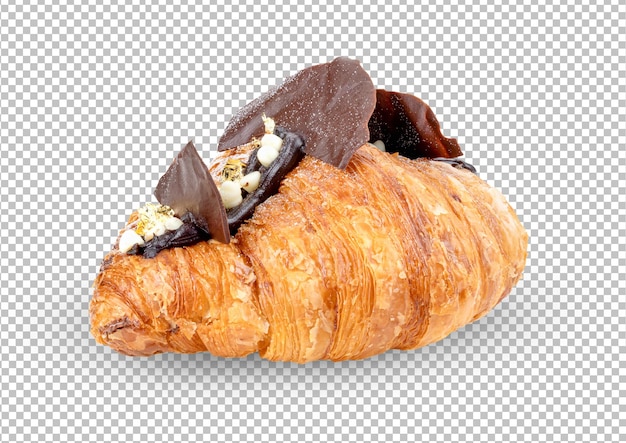 Croissant geïsoleerd op alfalaag