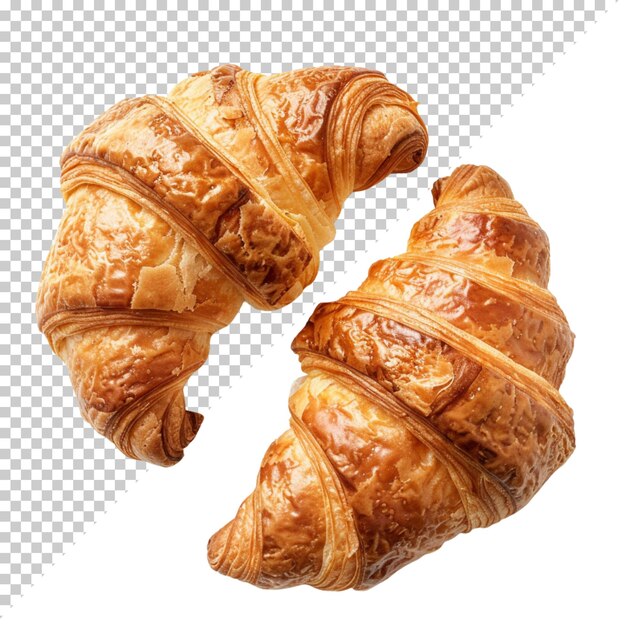 PSD croissant geïsoleerd op een doorzichtige achtergrond