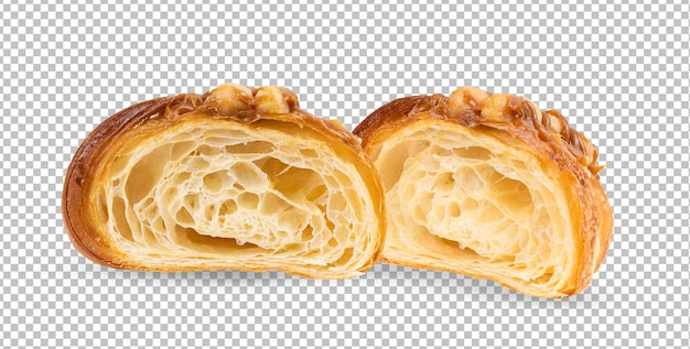 Croissant isolated on alpha layer