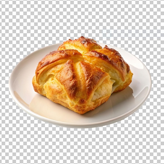 PSD croissant sandwich isolated on transparent background