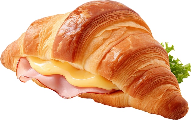 Sandwich di croissant con prosciutto e formaggio