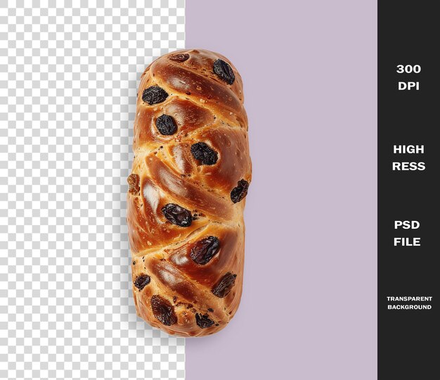 Un croissant con una foto di un pretzel su di esso
