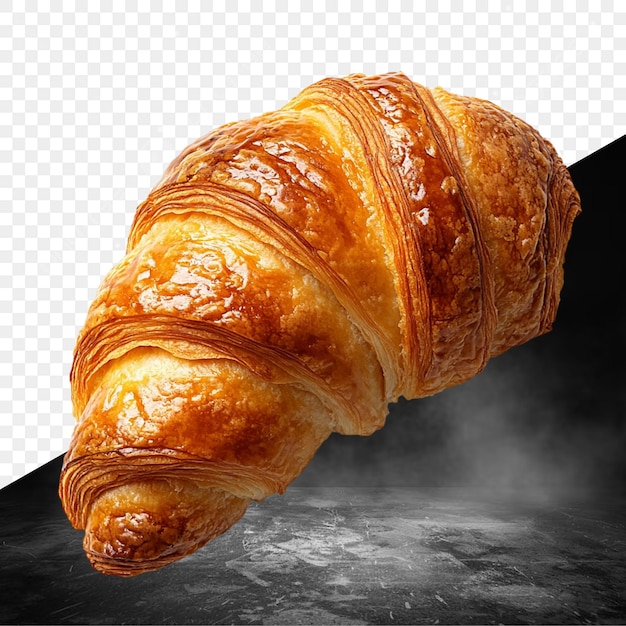 a croissant with smoke coming out of it