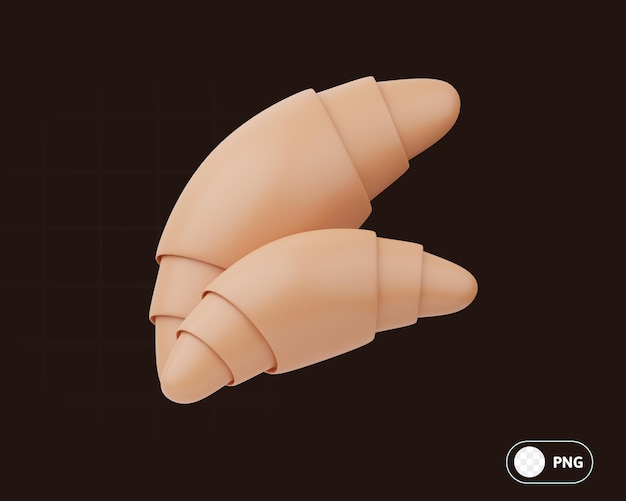 Croissants 3d Illustratie