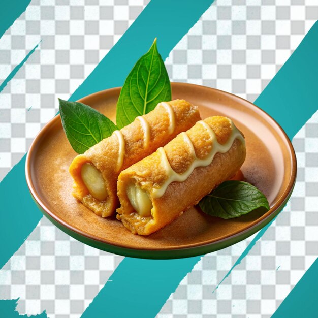 PSD a cromboloni with custard filling and caramel sauce