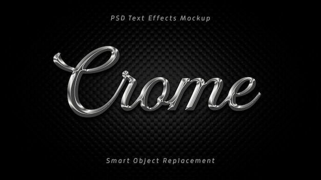 PSD crome 3d 텍스트 효과