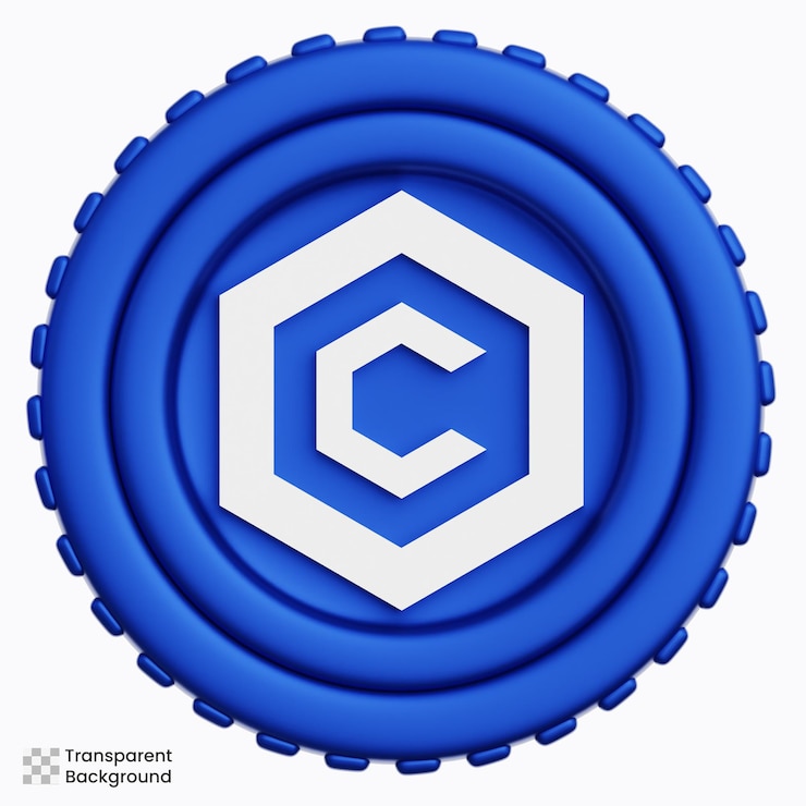 PSD cronos cro coin 3d illustration