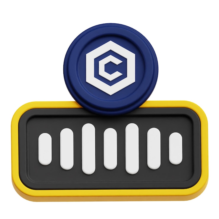 PSD cronos crypto token 3d icon isolated on the white background