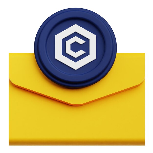 cronos crypto token 3d icon isolated on the white background