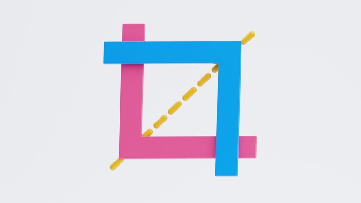 PSD crop tool 3d icon