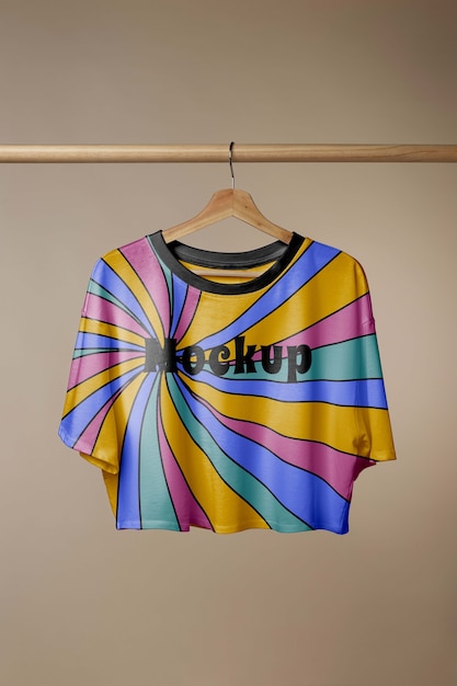 PSD crop top mockup design