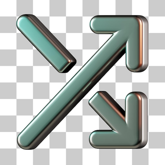 Cross arrow 3d icon