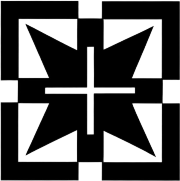 Cross design in black and white color aigenerated