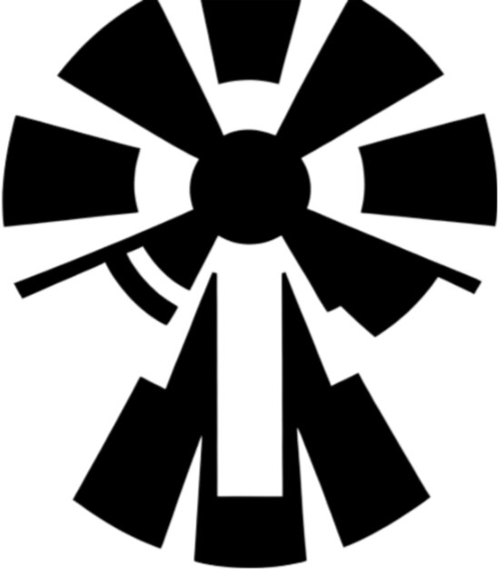 PSD cross design in black and white color aigenerated