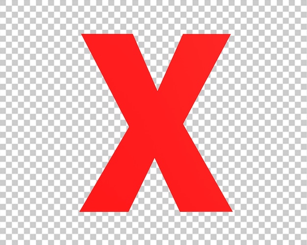 cross mark wrong sign 3d